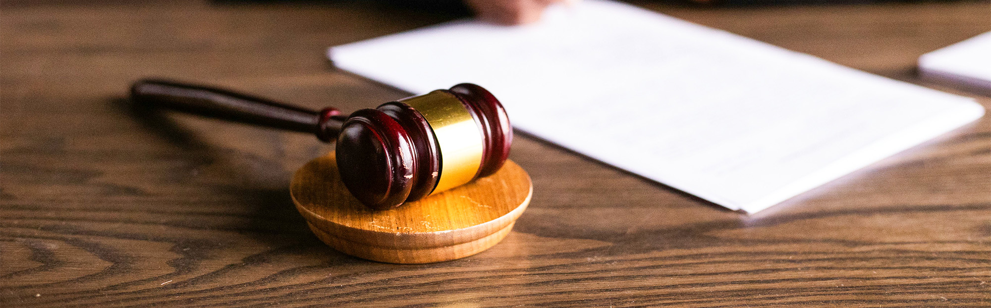 Wooden Desk Judge's Gavel